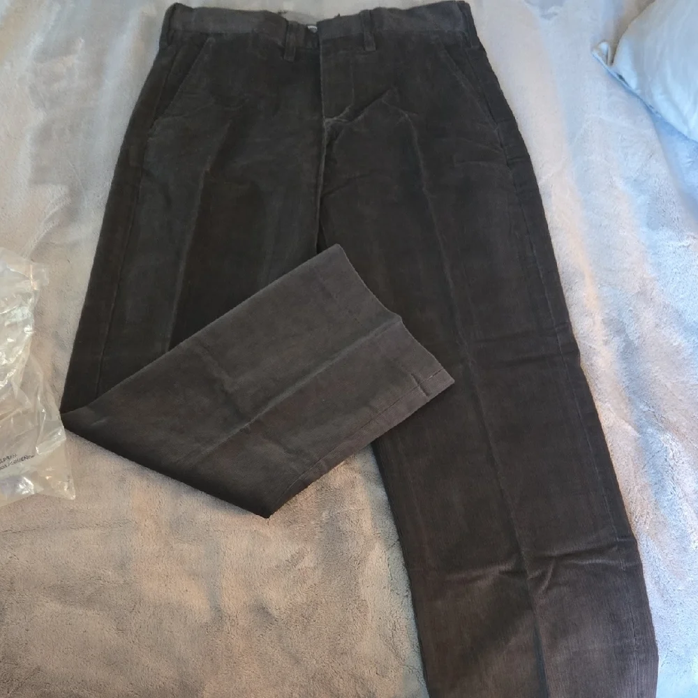 Men's Charcoal Corduroy Pants